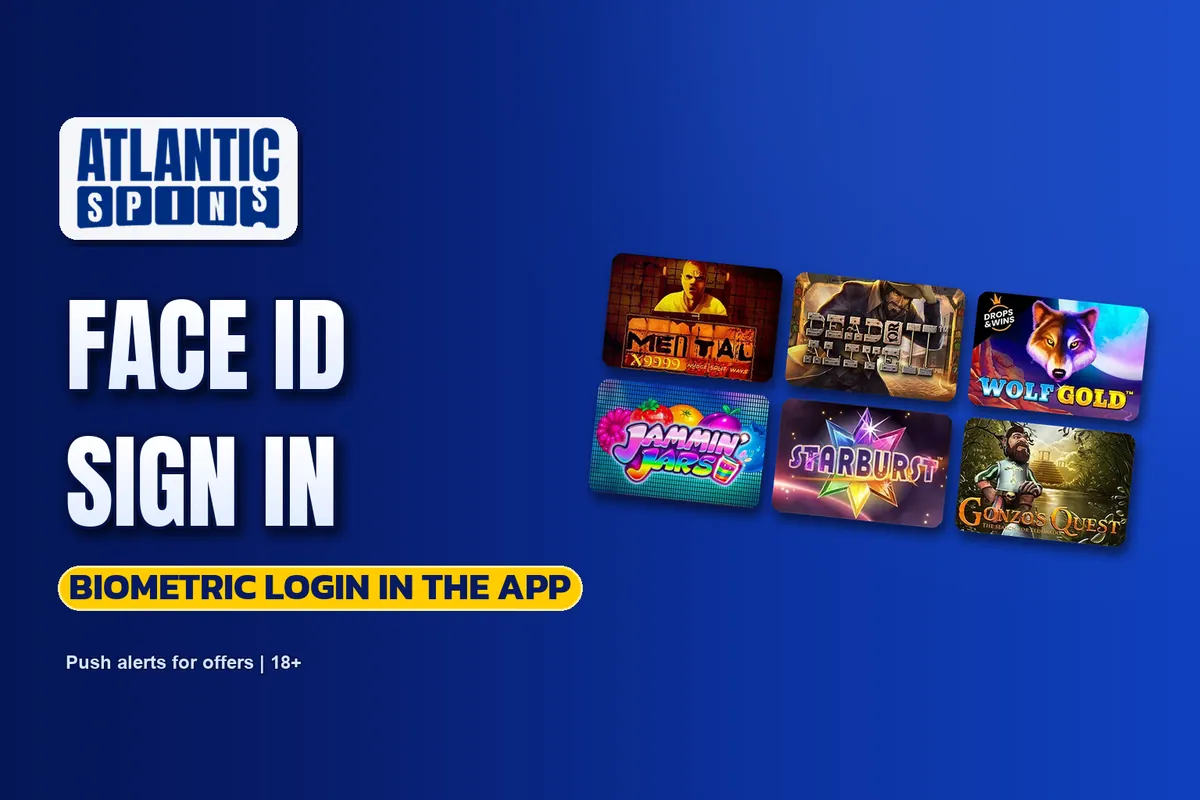 Atlantic Spins app biometric login