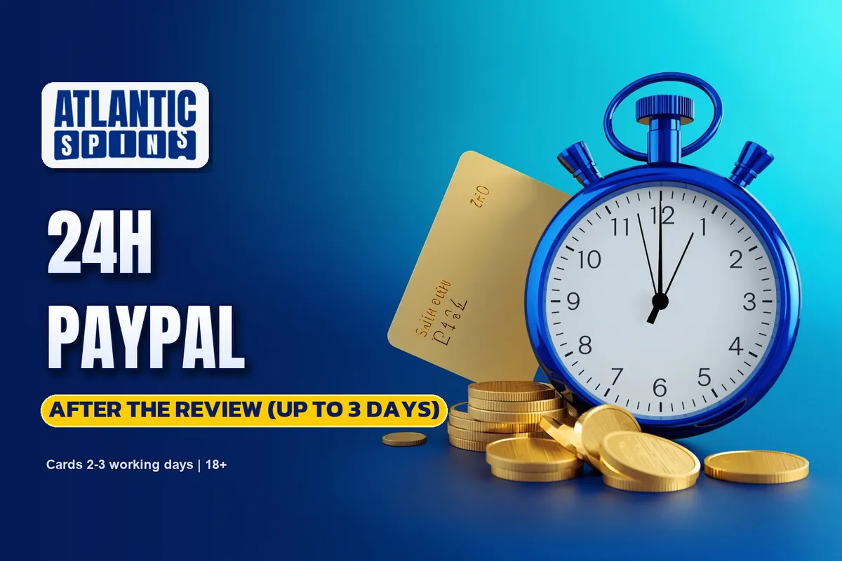 Atlantic Spins withdrawal time with PayPal